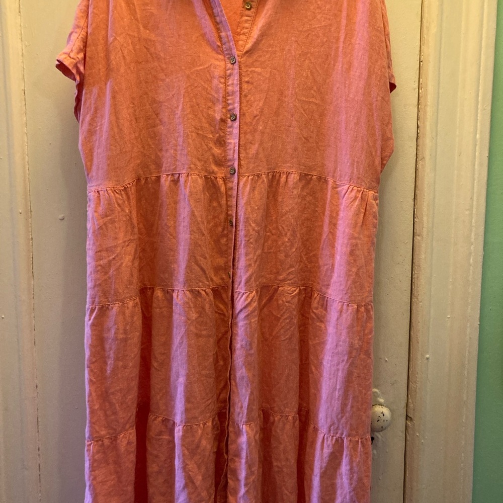 Cynthia Rowley Pink Button-Down Midi Dress